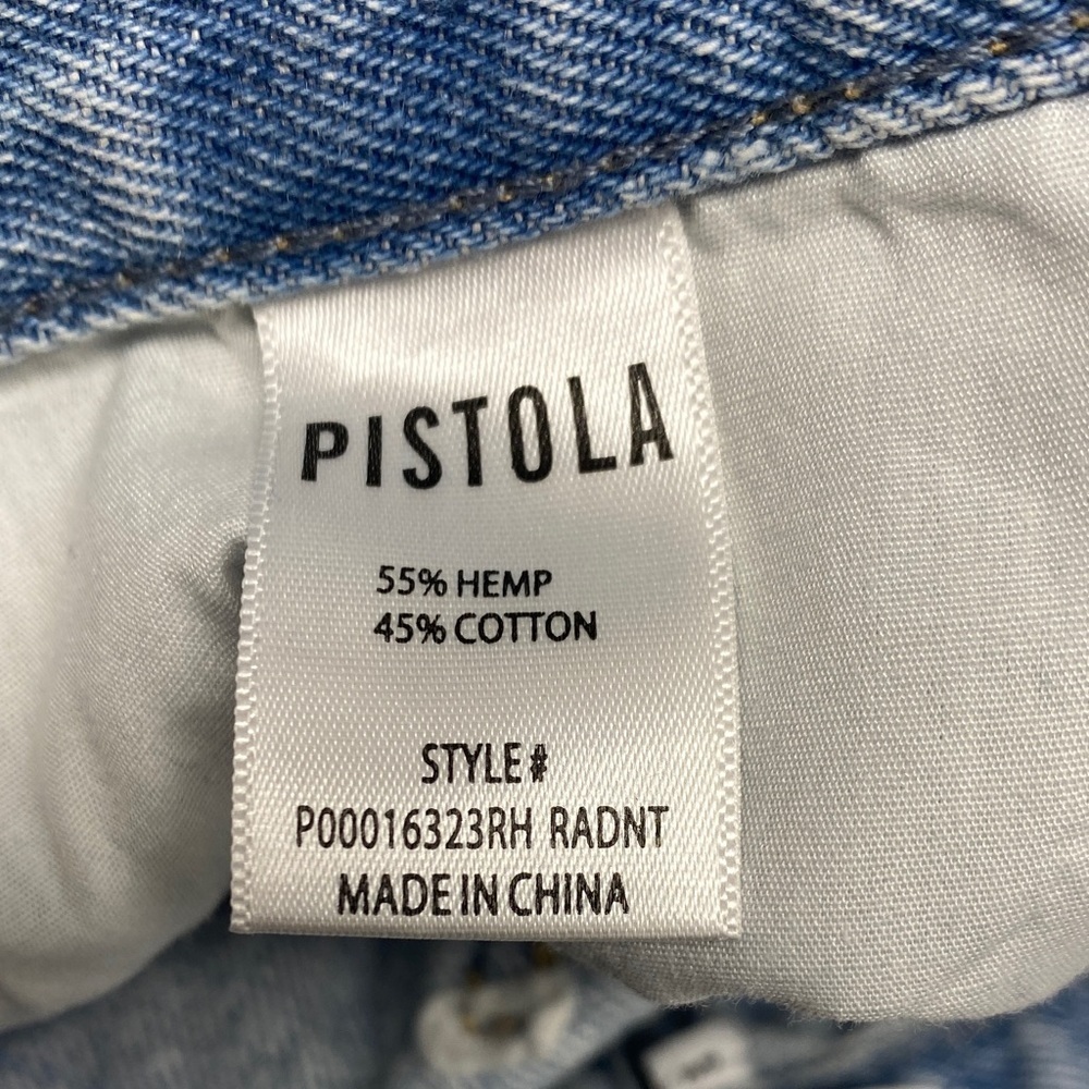 Pistola Jeans | Hemp Cotton | Button Fly 90s Straight Light Wash | Size 26 - Picture 9 of 11